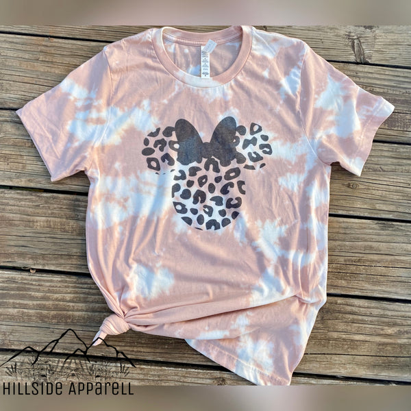 Mouse Ears Cheetah Bleach Tee