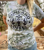 Guns & Coffee Tye Dye Tee