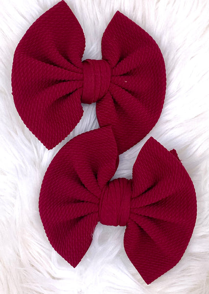 Burgundy Red Hair Bow