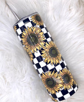 Sunflower Checkered Tumbler