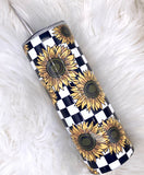 Sunflower Checkered Tumbler