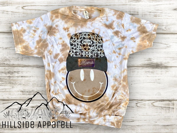 Mama Smiley Tye Dye Hoodie/Tee/Tank