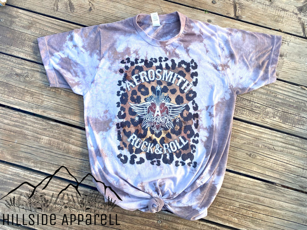 Aerosmith Tan Tye Dye Tee