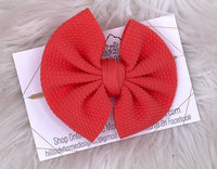 Orange Coral Hair Bow