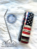 Papa American Flag Tumbler