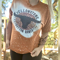 Yellowstone Bull Cheetah Bleach Tee