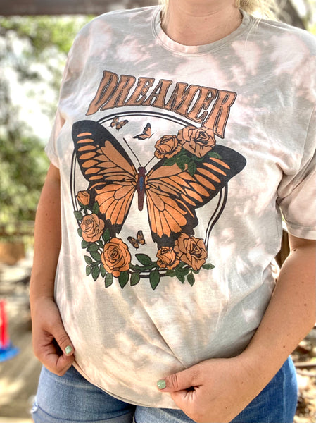 Dreamer Butterfly Bleach Tee