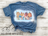 Tis The Season Football Bleach Tee