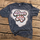 Beer Me Serape Cheetah Bleach Tee