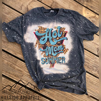 Hot Mom Summer Bleach Tee, Teal