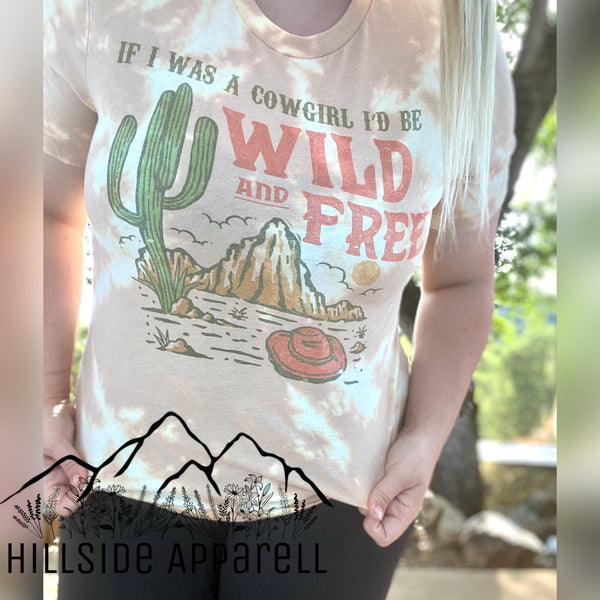 Cowgirl Wild & Free Bleach Tee