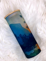 Mountain Adventure Frosted Glass Tumbler