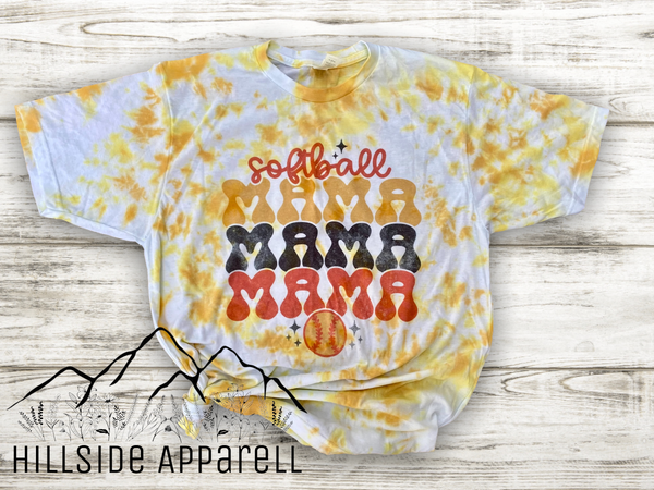 Softball Mama Tye Dye Tee